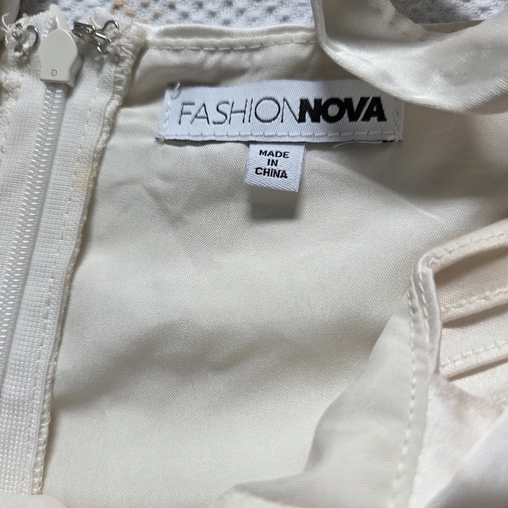 Ivory Satin Romper - Fashion Nova - Picture 6 of 7